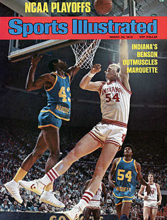 Kent Benson had 18 points and nine rebounds to help the Hoosiers outmuscle funkier Marquette in the Mideast Regional final.
